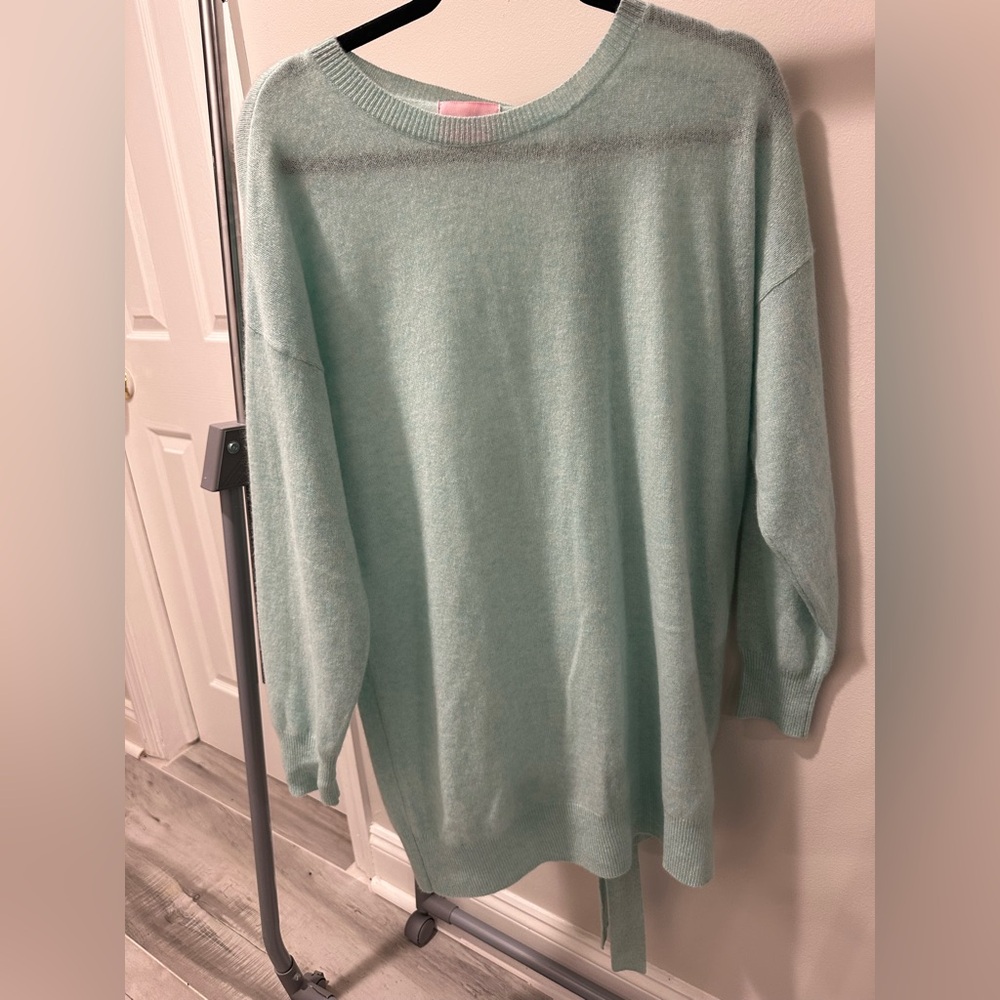 Premium Cashmere Sweater Dress Ocean Blue